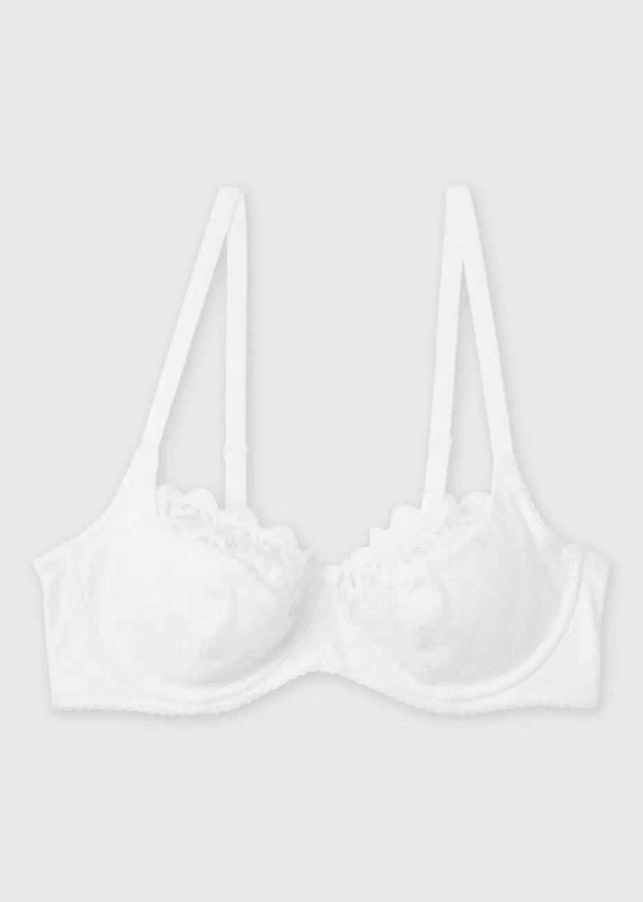 White Jacquard Underwire Bra