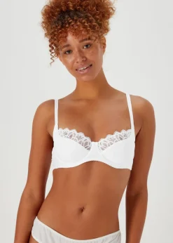 White Jacquard Underwire Bra