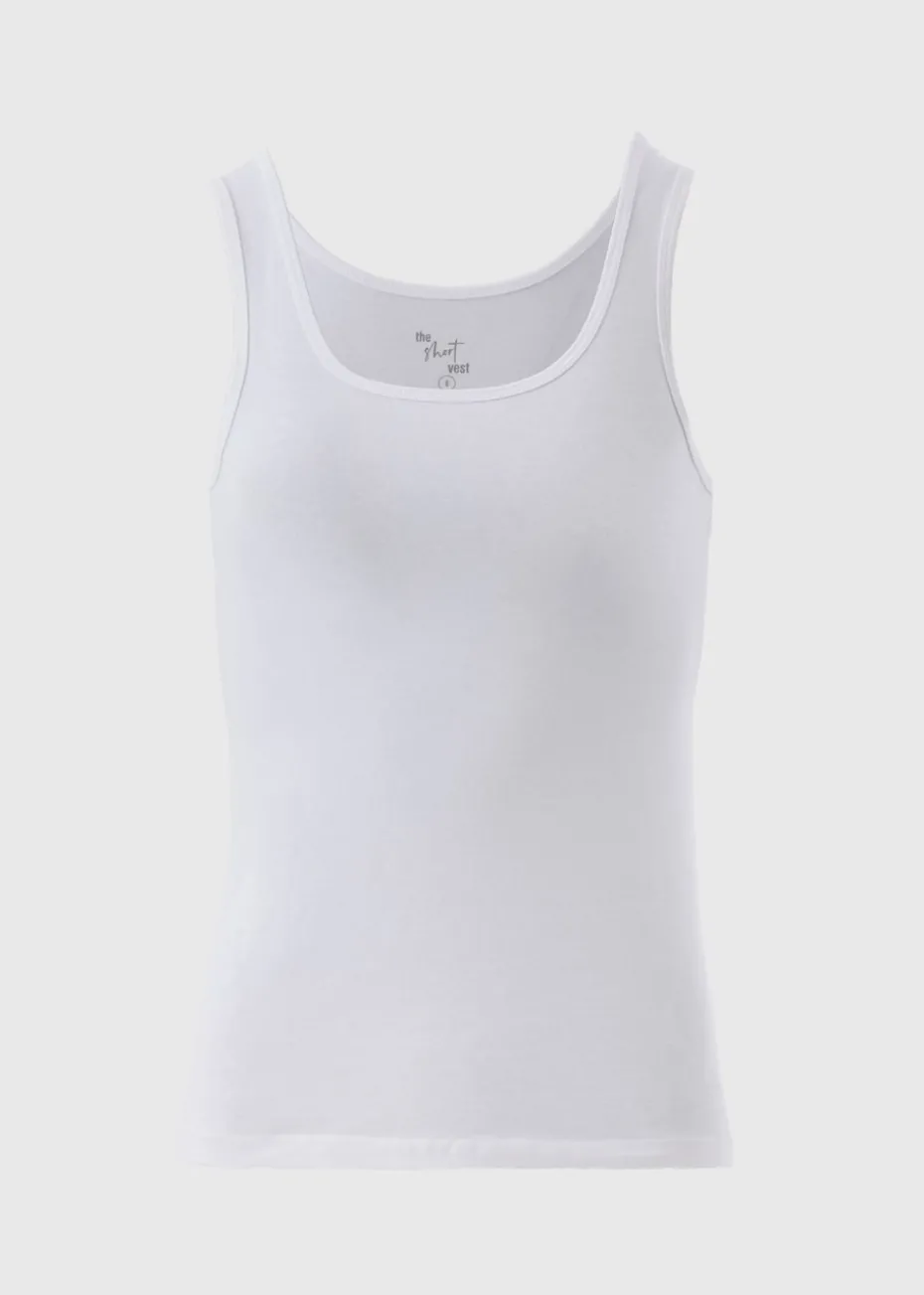 White Jersey Vest Top