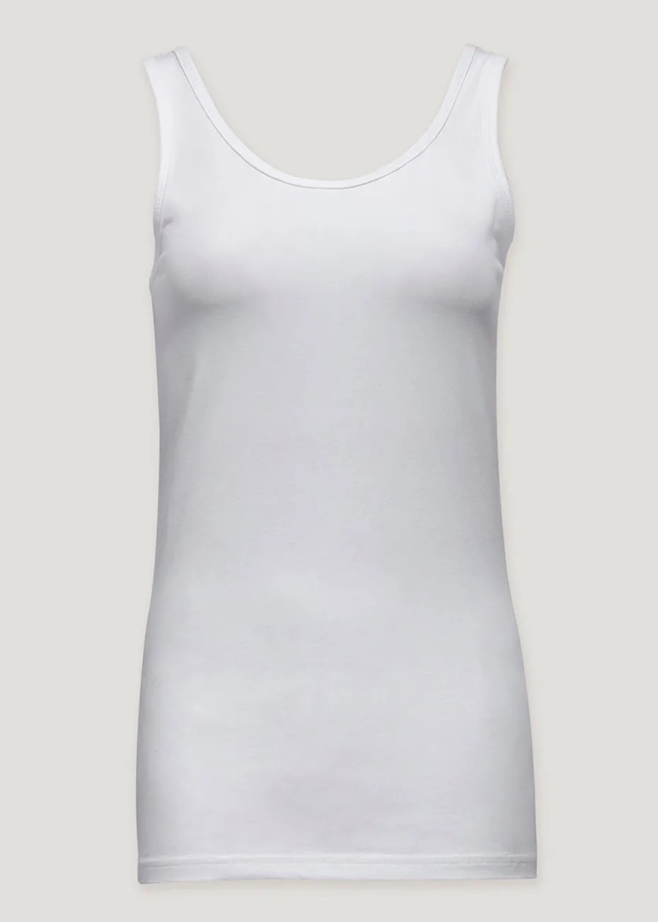 White Jersey Vest Top