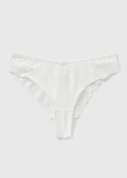 White Lace Brazilian Knickers