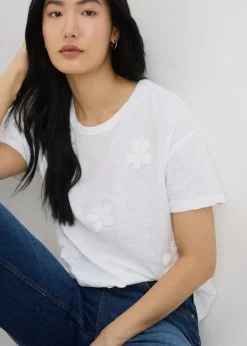 White Lace Flower T-Shirt