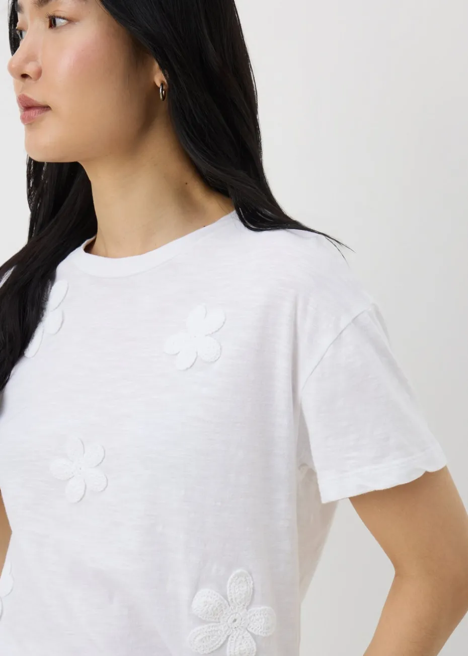 White Lace Flower T-Shirt
