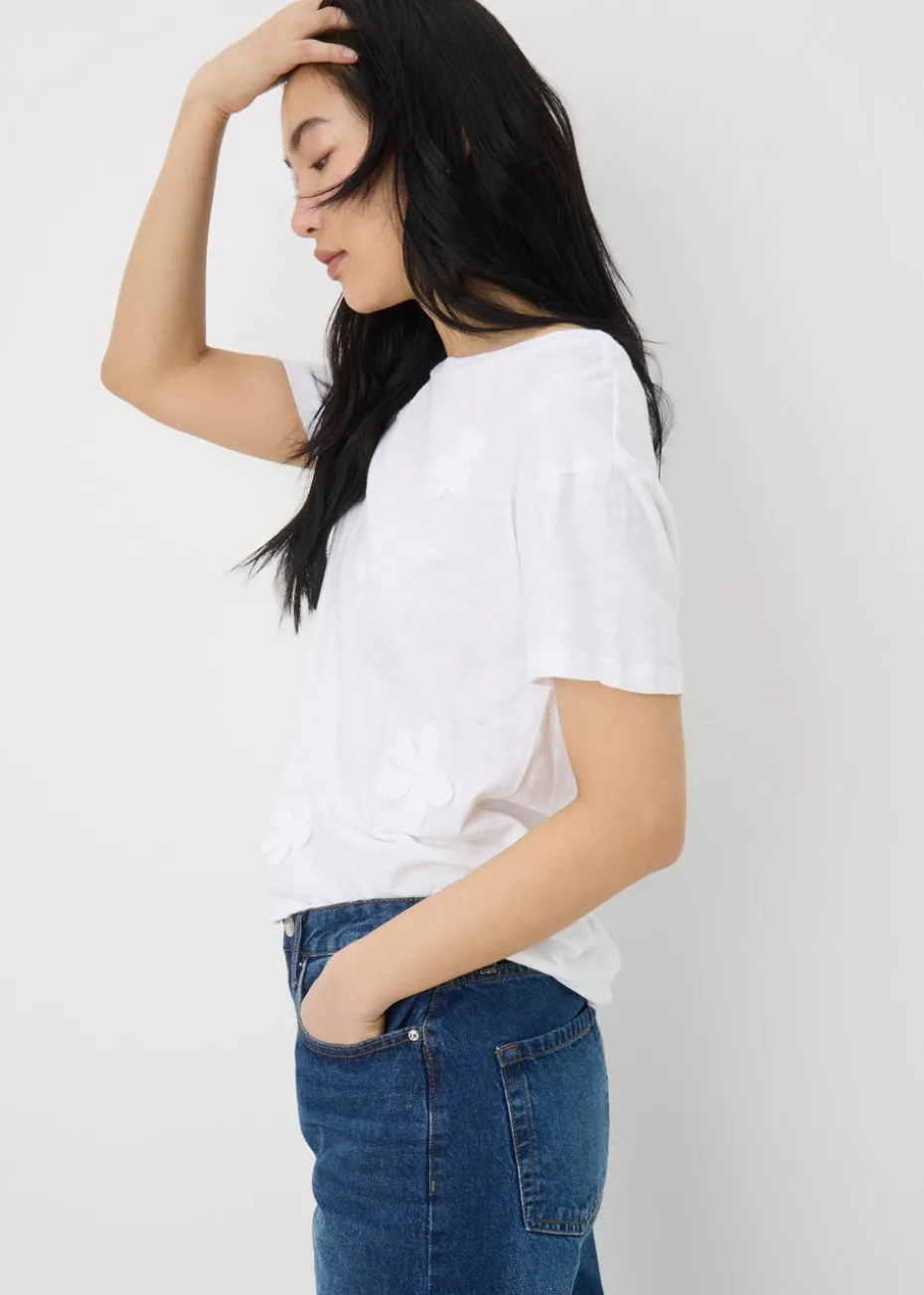 White Lace Flower T-Shirt