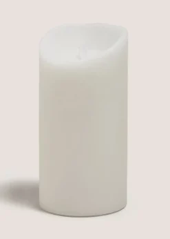 White LED Large Pillar Candle
