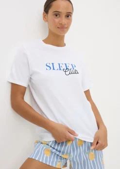 White Lemon Short Pyjama Set