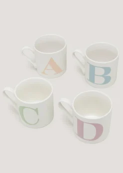 White Letter Mug