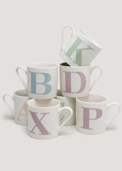 White Letter Mug