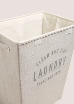 White Linen Laundry Tray