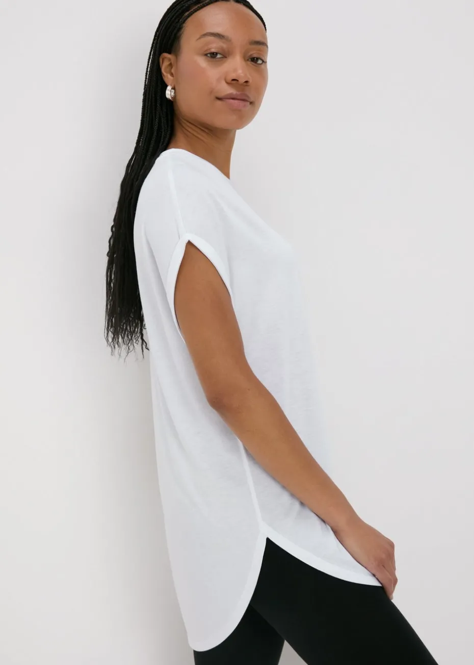 White Longline T-Shirt