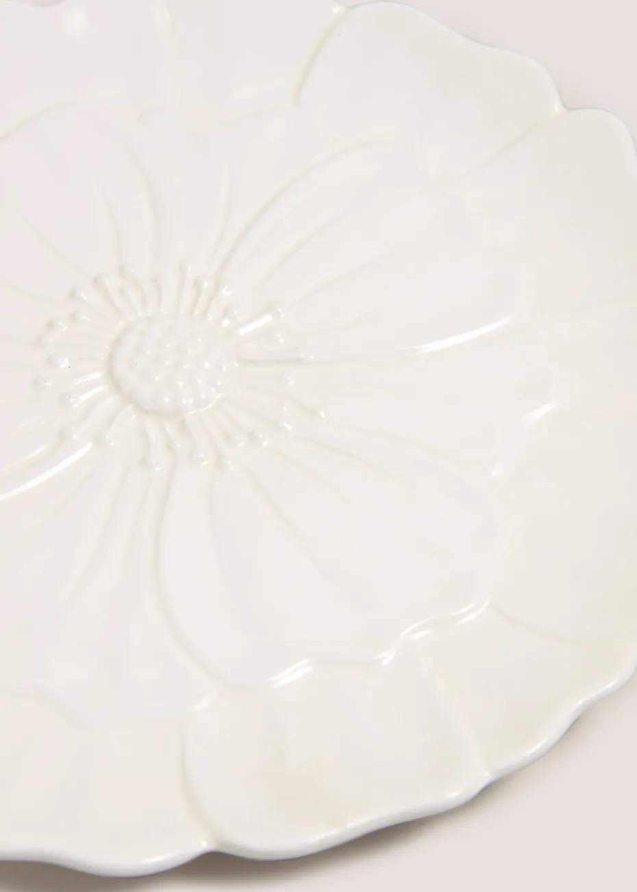 White Meadow Flower Side Plate