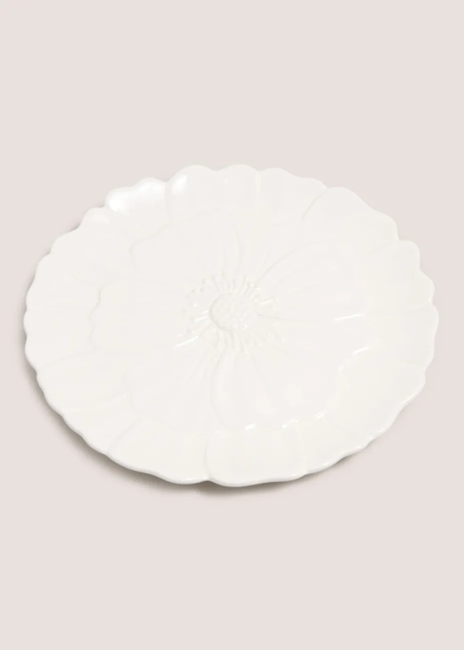 White Meadow Flower Side Plate