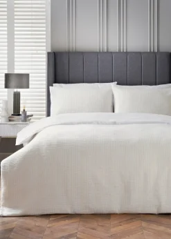 White Metallic Duvet Set