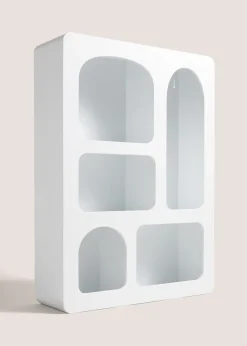 White Multilayer Cove Shelf (40cm x 18cm x 54cm)