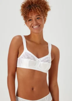 White Non Wired Total Support Bra