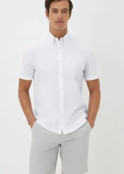 White Oxford Short Sleeve Shirt
