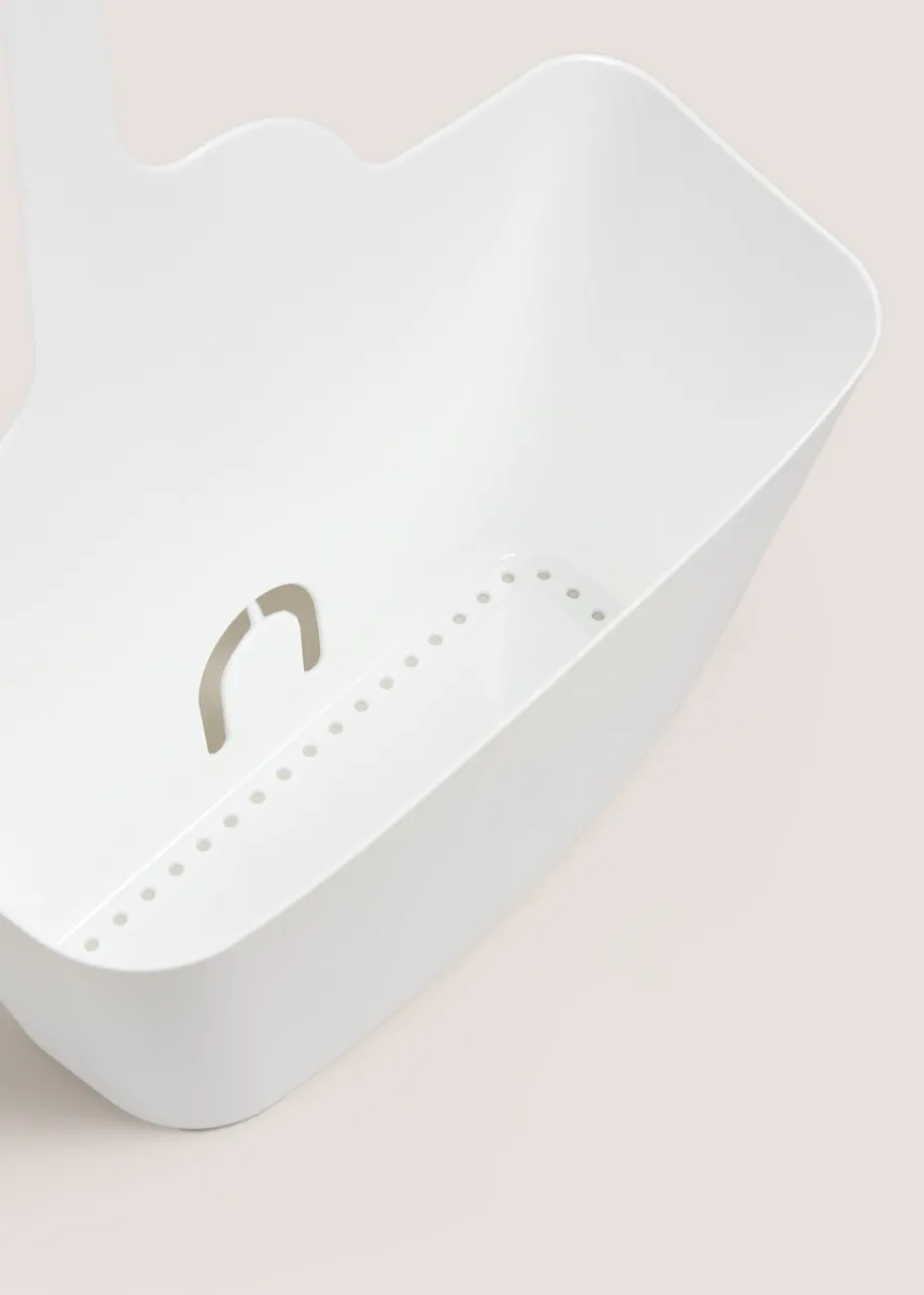 White Plastic Shower Caddy