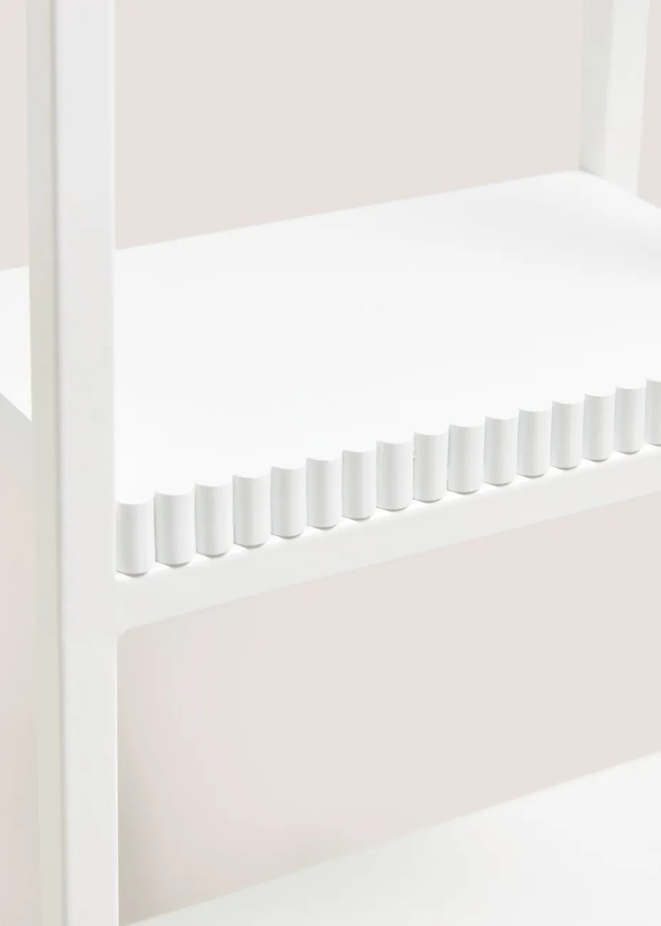 White Ribbed Edge Multi Shelf