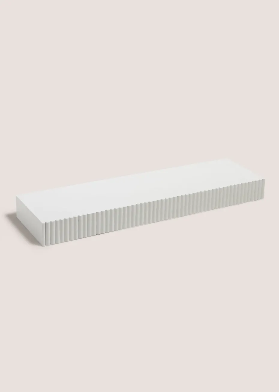 White Ribbed Edge Shelf