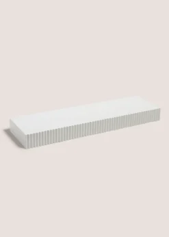 White Ribbed Edge Shelf