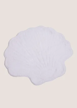 White Shell Bath Mat