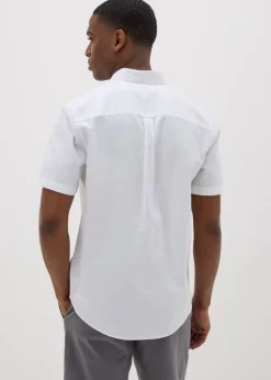 White Short Sleeve Oxford Shirt