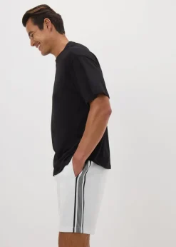 White Smart Tape Co Ord Shorts