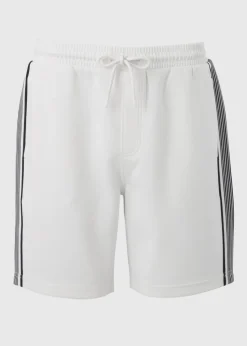 White Smart Tape Co Ord Shorts