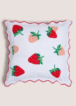 White Strawberry Cushion