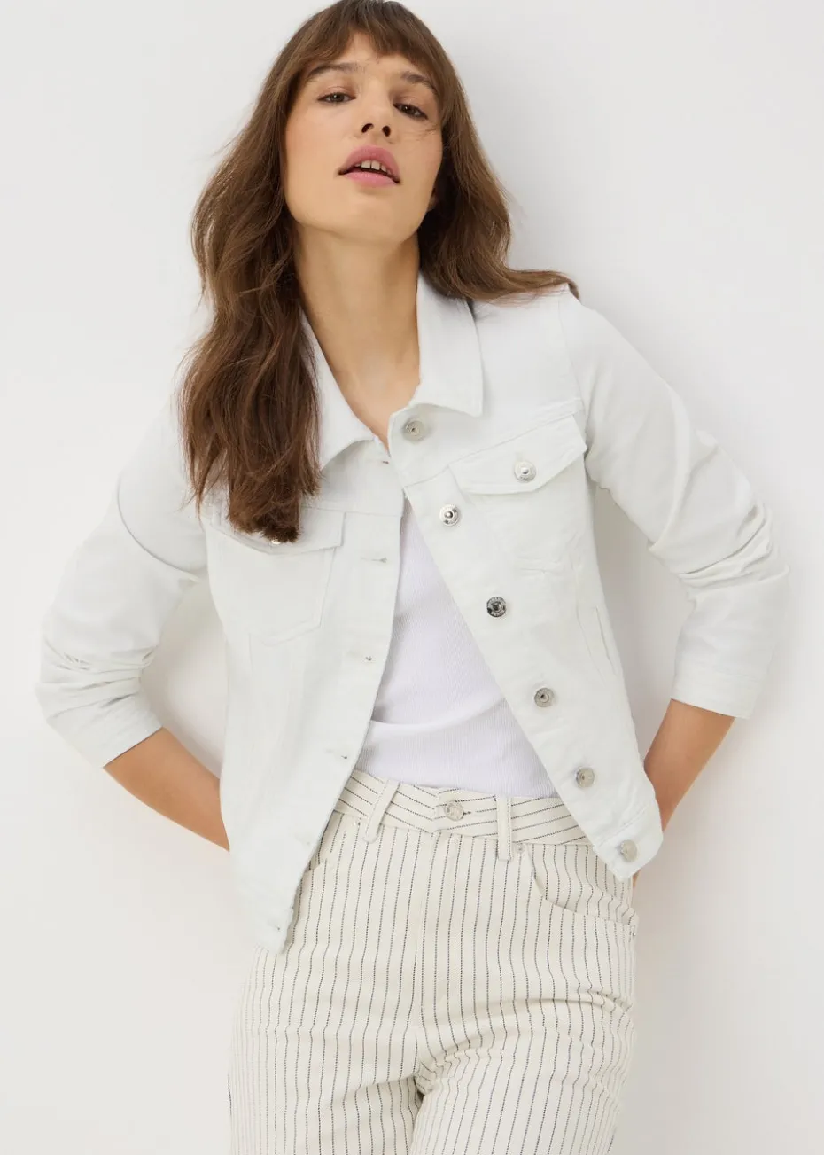 White Stretch Denim Jacket