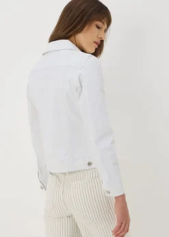 White Stretch Denim Jacket