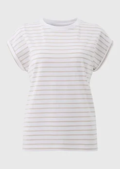 White Stripe Short Sleeve T-Shirt