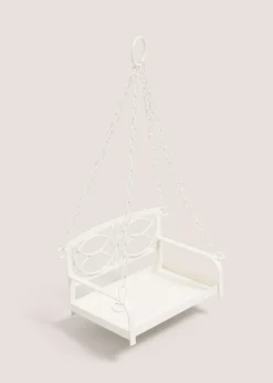 White Swing Bird Seat