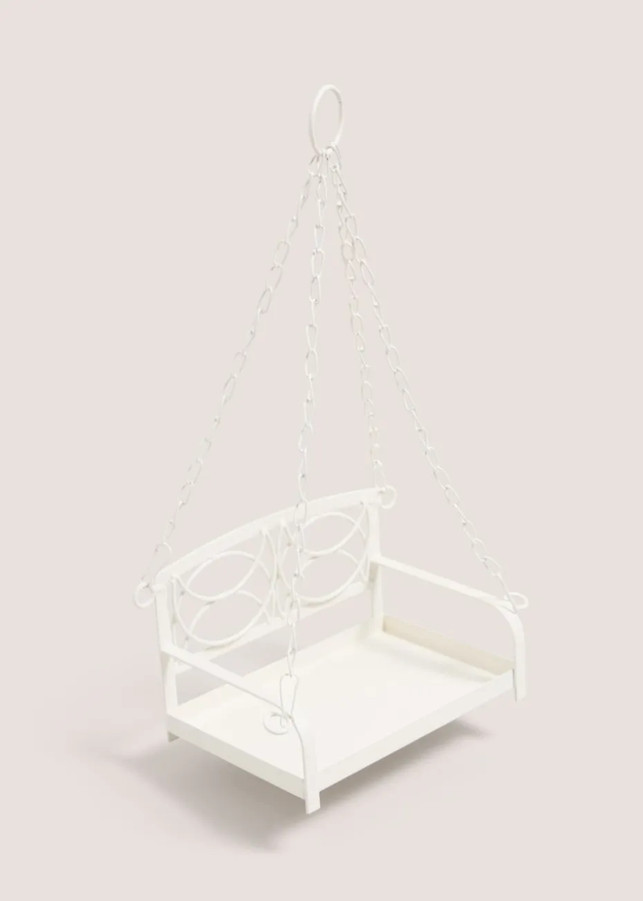 White Swing Bird Seat