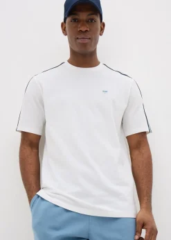 White Tape Shoulder T-Shirt