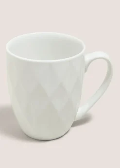 White Textured Mug