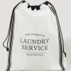 White The Laundry Co Drawstring Bag
