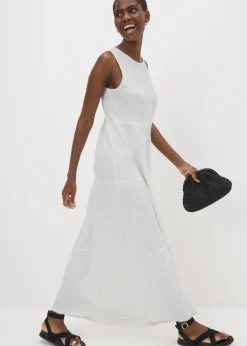 White Tiered Maxi Dress