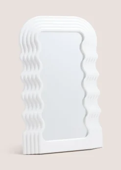 White Wavy Mirror