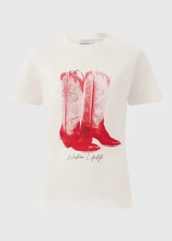 White Western Boots T-Shirt