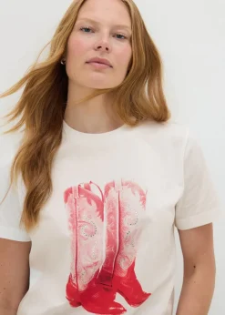 White Western Boots T-Shirt