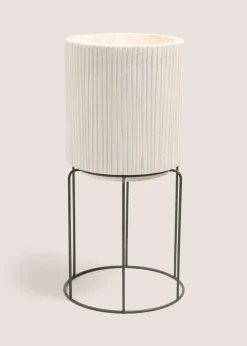 Wood Metal Stand Planter