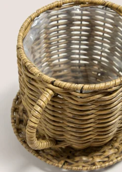 Woven Tea Cup Planter
