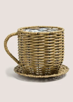 Woven Tea Cup Planter