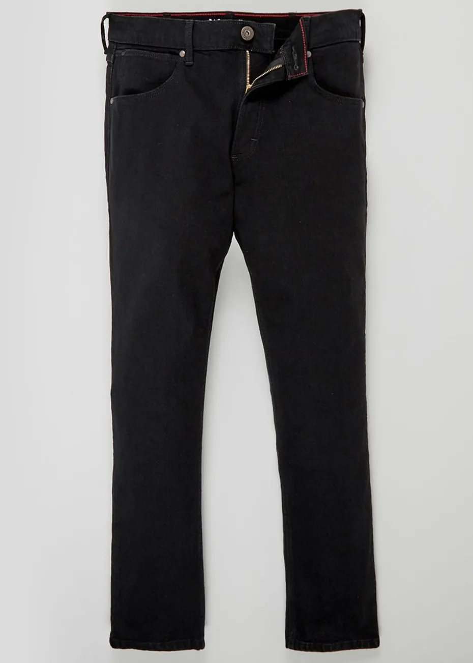 Wrangler Black Stretch Straight Fit Jeans