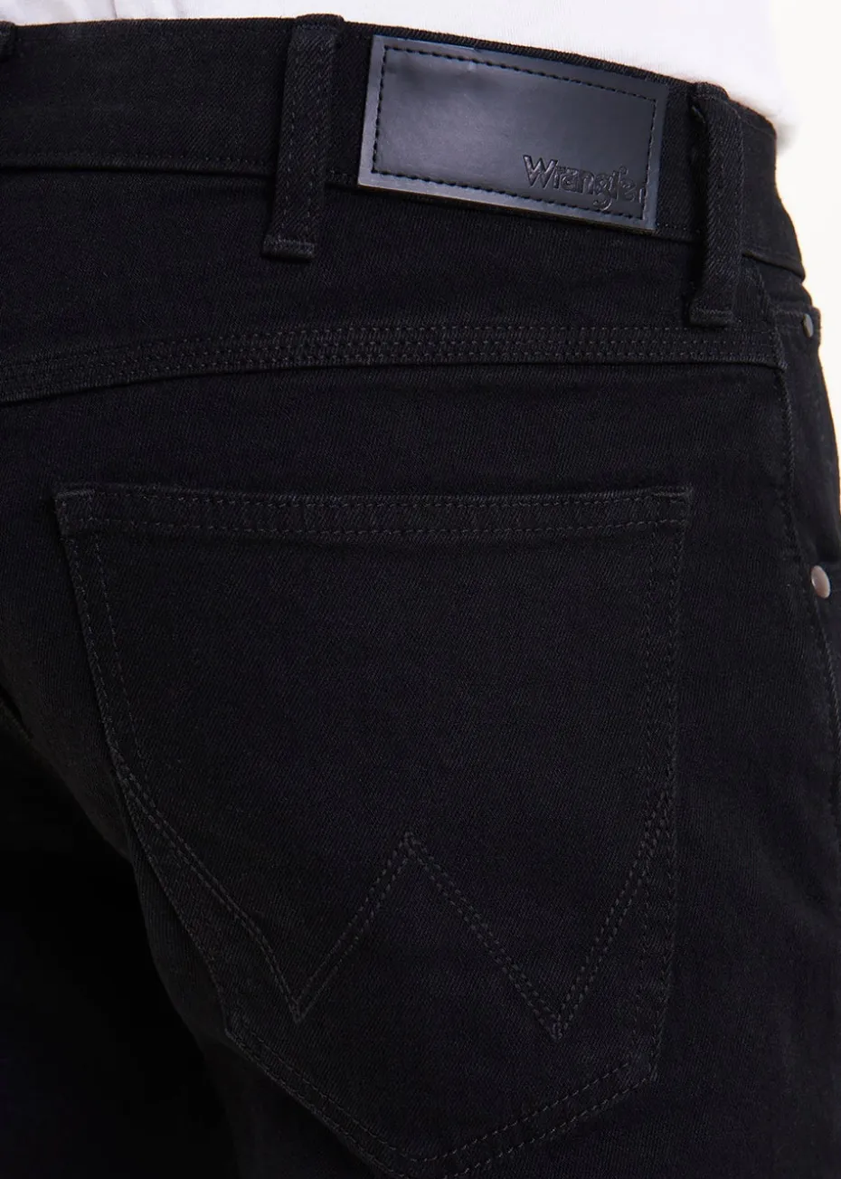 Wrangler Black Stretch Straight Fit Jeans