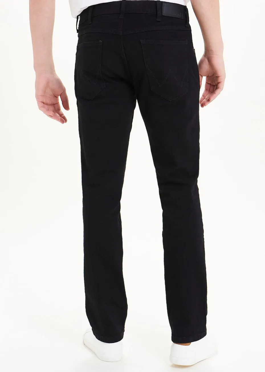 Wrangler Black Stretch Straight Fit Jeans
