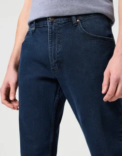 Wrangler Blue Black Straight Fit Jeans