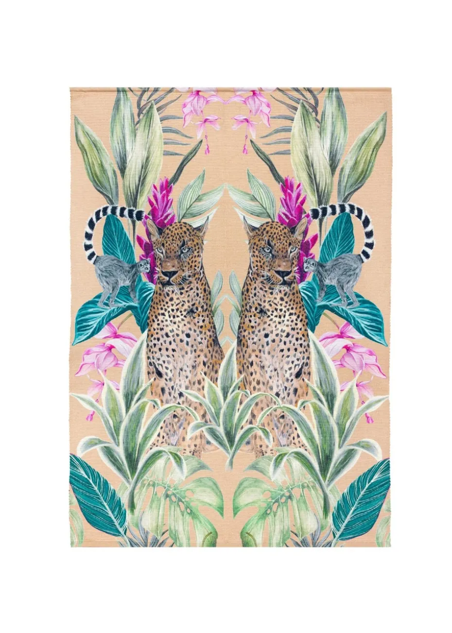 Wylder Gold Kali Leopards Outdoor Washable Rug (120 x 170cm)