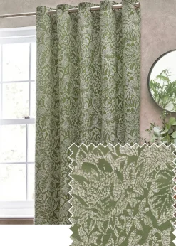 Wylder Nature Bali Botanical Jacquard Eyelet Curtains